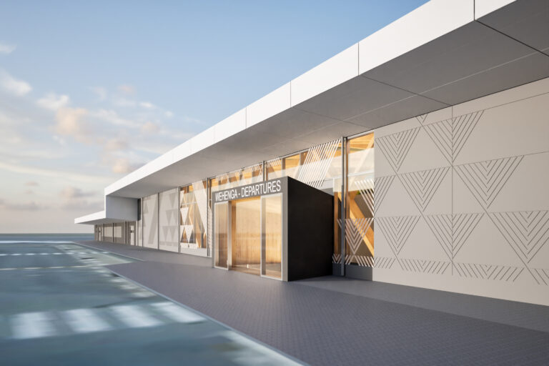 Architect impression of Palmerston North Airport terminal