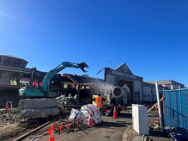 Exterior demolition of the terminal