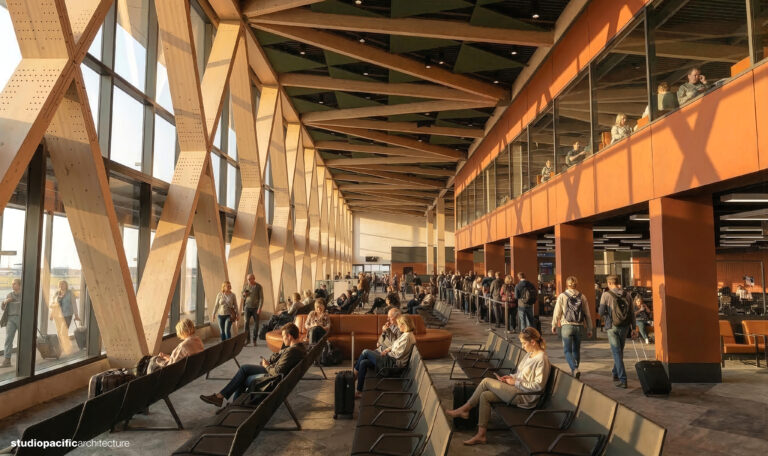 Architect impression of Palmerston North Airport terminal