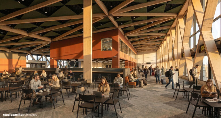 Architect impression of Palmerston North Airport terminal
