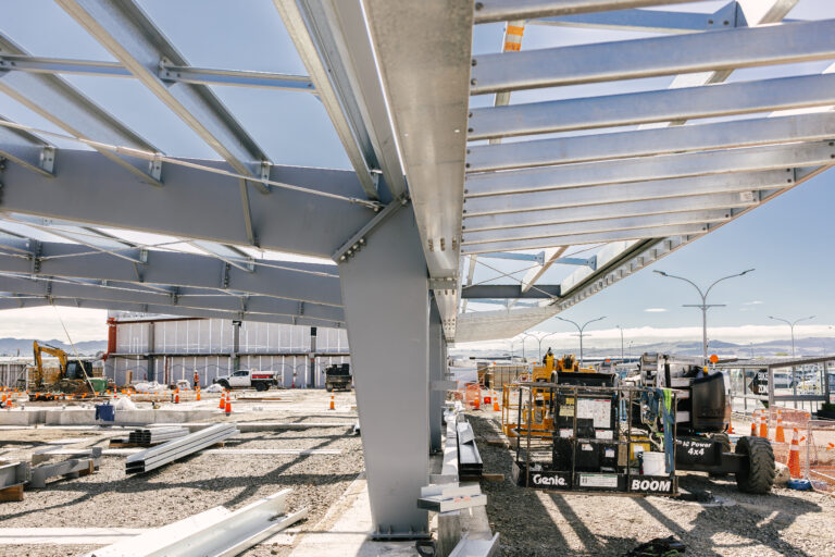 Steel framing for the new terminal