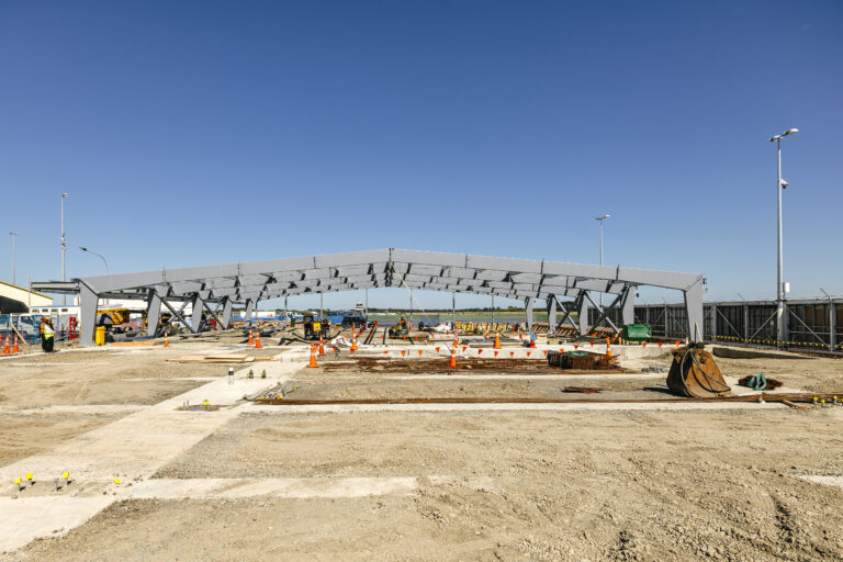 Steel framing for the new terminal