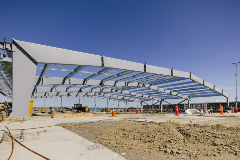 Steel framing for the new terminal